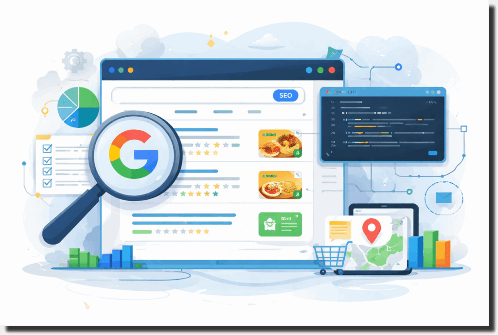 SEO schema markup illustration